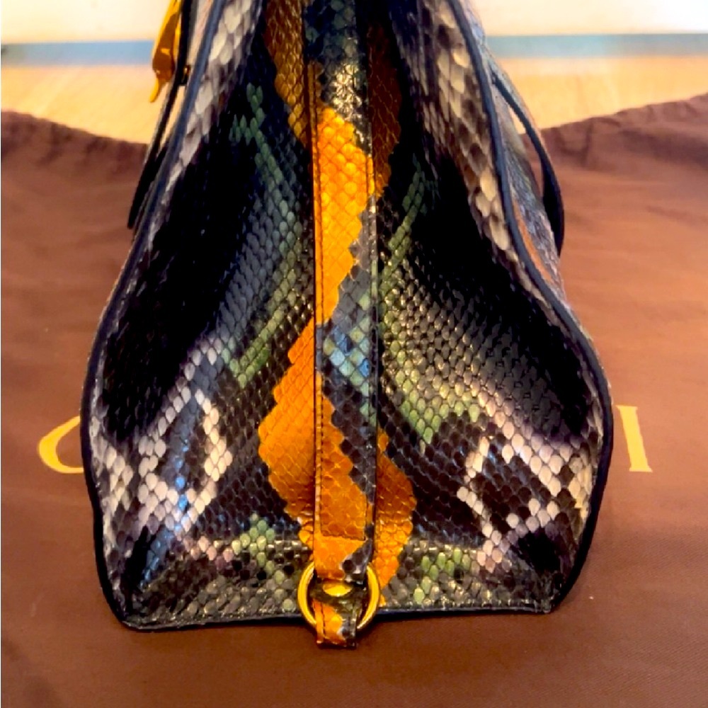 Gucci extremely rare limited, edition Multicolor Python Stirrup Hobo Like New - Picture 5 of 15